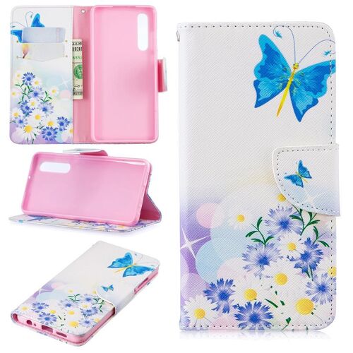 Huawei P30 Coque, Saturcase Beau Motif Pu Cuir Magnétique Flip Portefeuille Support Porte-Carte Protecteur Coque Housse Étui Pour Huawei P30 (Bo-8)