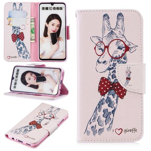 Huawei P Smart (2019) Coque, Saturcase Beau Motif Pu Cuir Magnétique Flip Portefeuille Support Porte-Carte Protecteur Coque Housse Étui Pour Huawei P Smart (2019) / Honor 10 Lite (Bo-7)