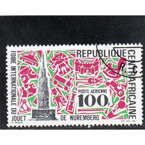 Timbre De Poste Aérienne De Centrafrique (Foire Internationale Du Jouet À Nuremberg)
