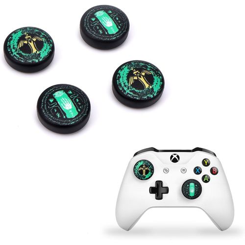 Thumbstick Capuchons Compatible avec PS4 PS5 Xbox 360 Xbox Controller,Souple Silicone Contrôleur Joystick Capuchons,Analogique Bâton Capuchons Cover Accessoires-Royaume Vert