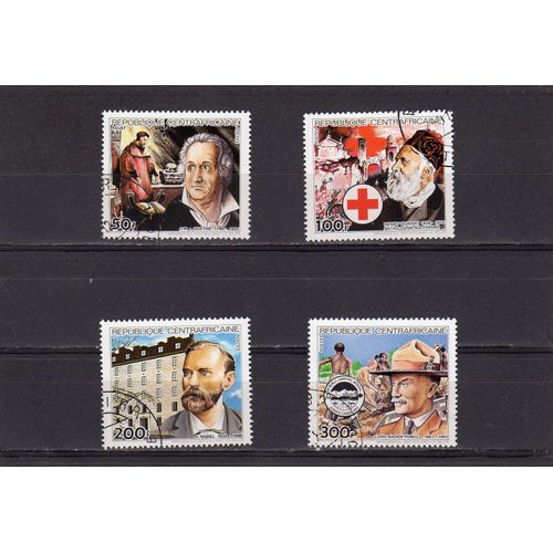 Timbres-Poste De Centrafrique (Célébrités)