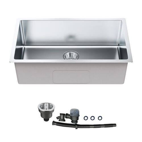 Évier Cuisine - VEVOR - Évier à Encastrer sous Plan en Inox 1 Cuve 71x41x23 cm Bar