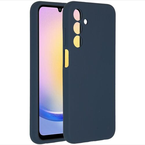 Accezz Coque Liquid Silicone Samsung Galaxy A25 Bleu foncé