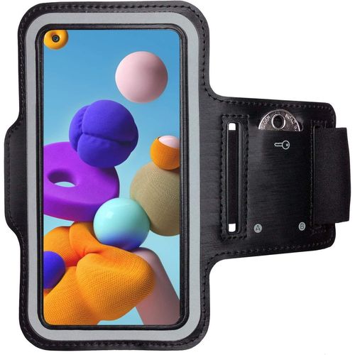 Brassard De Sport Pour Samsung Galaxy A21S Brassard Pour Smartphone, Accessoire De Sport Avec Poche - Accessoire Sport, Brassard Téléphone Portable Noir