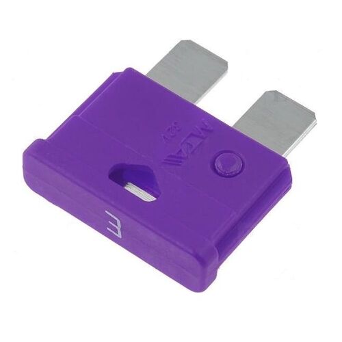 Mta 0700500 Fusibles automobile (x10pcs) 3A Unival 32V 19mm - Violet