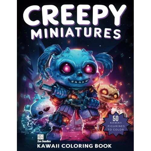 Creepy Miniatures Kawaii Coloring Book: A Kawaii Coloring Journey
