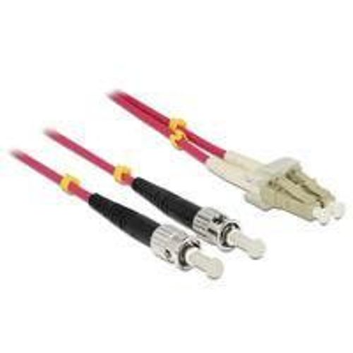 Delock - Câble réseau - ST multi-mode (M) pour LC multi-mode (M) - 1 m - fibre optique - 50 / 125 microns - OM4 - sans halogène - violet