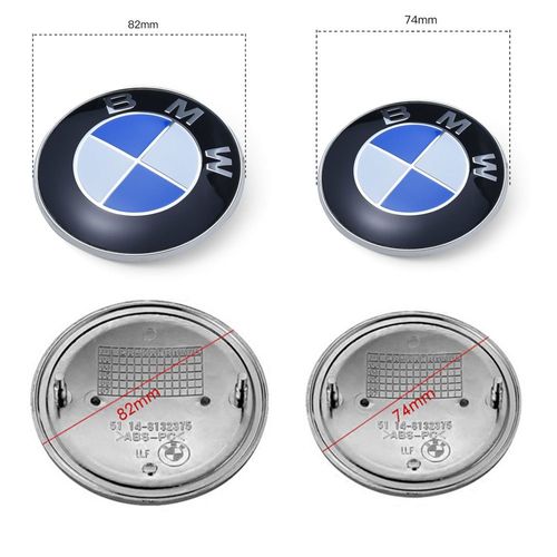 Qualité Supérieure Bmw Emblème Logo Pour Coffre Et Capot 82 Mm Et 74 Mm.