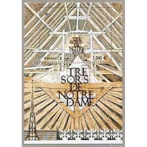Trésors De Notre Dame (5) : La Charpente Feuillet 5770 Année 2024 N° 5770 Yvert Et Tellier Luxe
