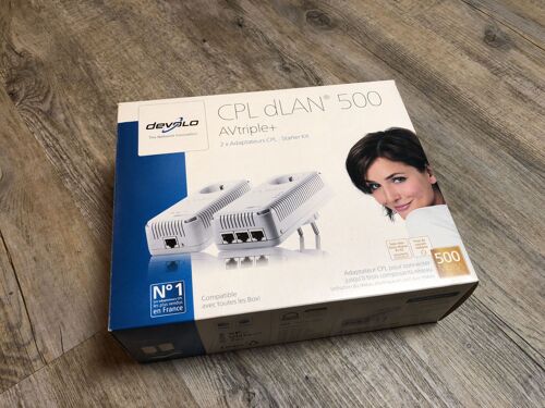 devolo dLAN 500 AVtriple+ - Starter Kit - pont - GigE, HomePlug AV (HPAV) - Branchement mural