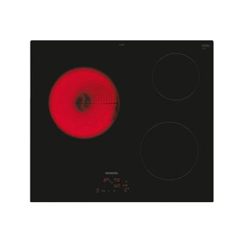 Siemens ET61RBMB8E - Table de cuisson vitrocéramique 60cm 3 feux 5700W Noir