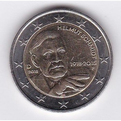 Allemagne 2 Euros 2018 Atelier F Commémorative Helmut Schmidt