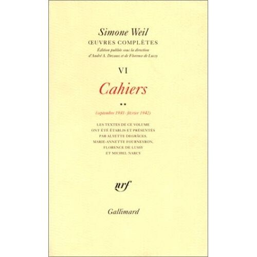 Oeuvres Complètes - Tome 6, Volume 2, Cahiers (Septembre 1941-Février 1942)