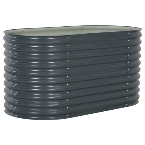 Vidaxl Lit Surélevé De Jardin 160x80x81 Cm Acier Galvanisé Gris