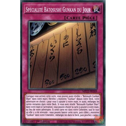 Yu Gi Oh Mp22 Fr169 Spécialité Batosushi Gunkan Du Jour