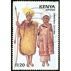 Timbre Oblitéré Kenya, Kipsigis, Ceremonial Costumes, 1/20