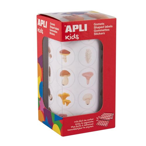 Apli Rouleau De Gommettes Sur Le Thème Des Champignons 20mm