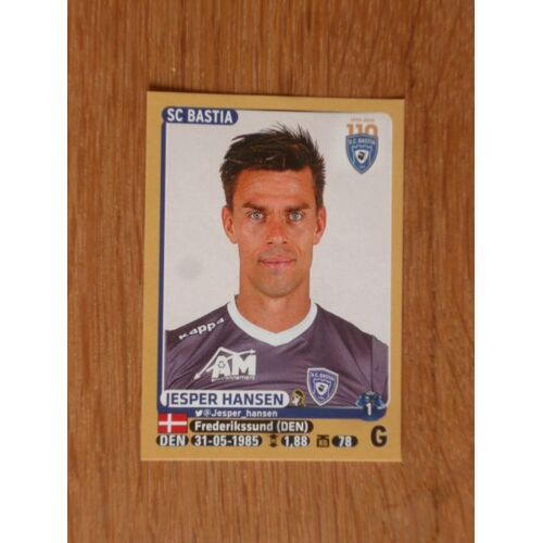 Image N°50 Panini Foot 2015-16 -Jesper Hansen- Bastia-