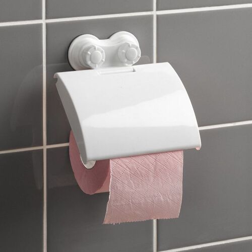 Dérouleur Papier WC "Ventouse" 15cm Blanc