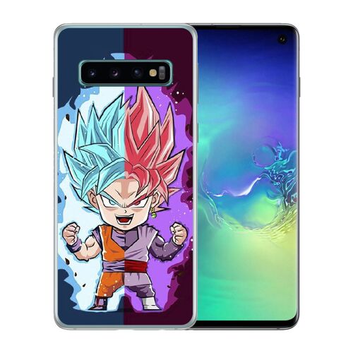 Coque pour Samsung Galaxy S10 dragon ball black goku cartoon