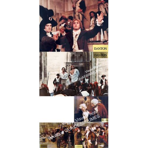 Danton : Jeu De 5 Photos Glacées Prestige D'exploitation Cinématographique - Format 29,5x39,5 Cm - De Andrzej Wajda Avec Gérard Depardieu, Wojciech Pszoniak, Anne Alvaro, Patrice Chéreau - 1983