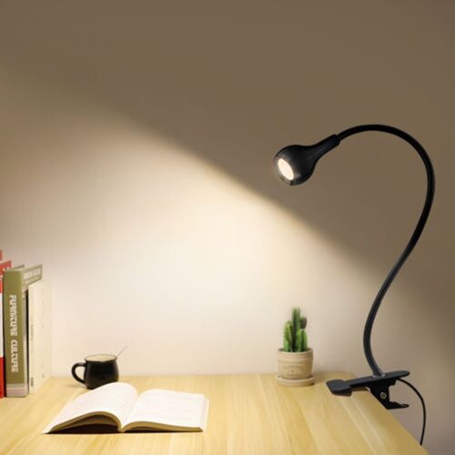 Veilleuses Led Usb Avec Clip, Blanc Chaud, Lampe De Table Flexible, Support De Bureau, Lit, Étude, Lecture, Livre, Ampoule D'alimentation
