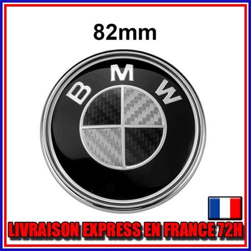 Badge Capot Noir 82mm Bmw X3 E83 F25 + X4 F26 + X5 E53 E70 + X6 E71 + Z3 E36