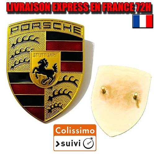 Insigne Badge Logo Porsche Jaune
