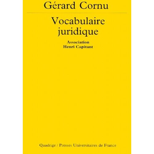 Vocabulaire Juridique