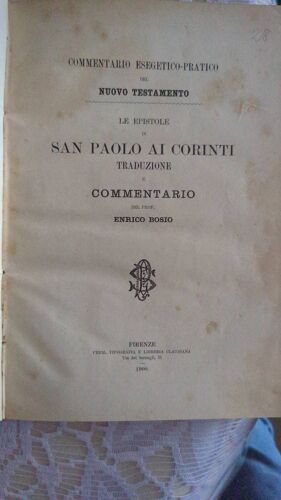 Le Epistole Di San Paolo Ai Corinti Traduzione E Commentario