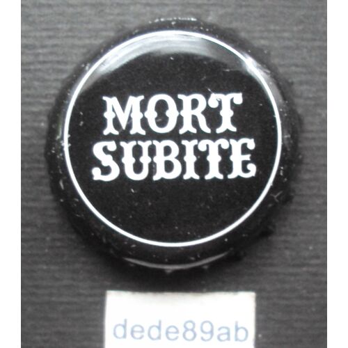 Capsule De Bière Mort Subite (Noir Et Blanc)