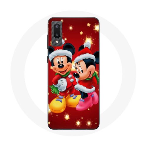 Coque Pour Samsung Galaxy A02 Mickey Mouse Et Minnie Mouse Le Jour De Noël