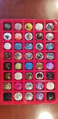 Lot 32 Capsules Champagne Ou Crémant + Plateau Couvert