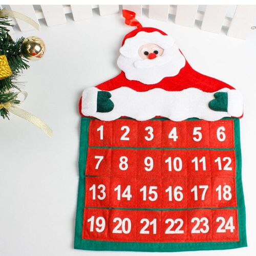 Calendrier mural compte à rebours de noël, décorations pour la maison, calendrier du père noël, calendrier de l'hôtel, hall, famille, pendentif de l'avent