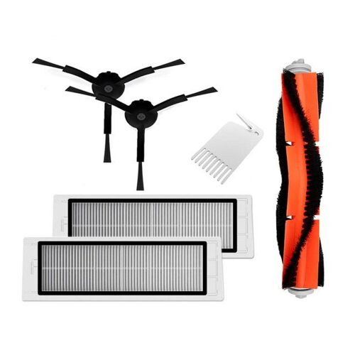 Brosse principale + 2 filtres hepa + 2 brosses latérales noires + 1 outil de nettoyage pour Xiaomi mijia roborock s50 s51 s55 e35 roborock 2, nouveauté