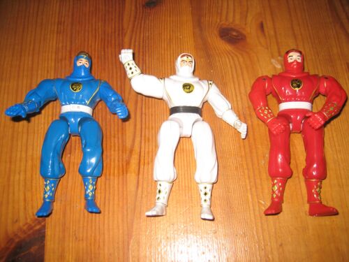 Lot 3 Figurines Power Rangers Version Ninja Film 1995 Bandai