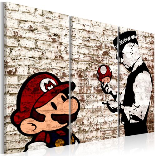 Tableau Mario Bros Torn Wall 120 x 80 cm