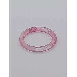 Bague En Resine ,Rose Transparent,Taille 16.24 Mm