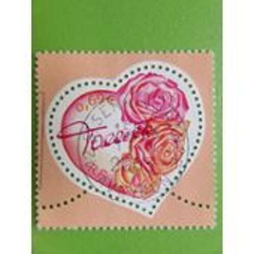 Timbre Oblitéré Coeur "Torrente"