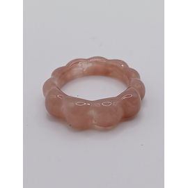 Bague En Resine ,Rose ,Forme De Fleur,Taille 17.83 Mm