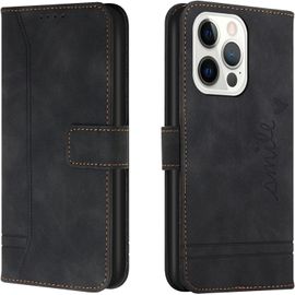 Coque Pour Iphone 14 Pro, Coque Iphone 14 Pro, Portefeuille Housse En Pu Avec Tpu Flip Pochette Housse Iphone 14 Pro (6,1 Pouces) (Noir)