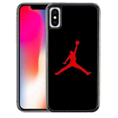 Coque pour iPhone X jordan basketball logo noir