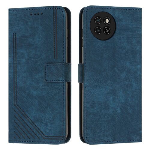 Coque Pour Itel S23,Etui De Itel S23 Premium En Cuir Pochette Protection,Etui Pour Itel S23 Portefeuille Rabat Clapet Case,Bleu