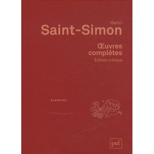Oeuvres Complètes Henri Saint-Simon, Édition Critique - Coffret En 4 Volumes