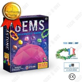 Td® Jouets Éducatifs Pour Enfants Fouilles Archéologiques Bracelet De Pierres Précieuses Minérales Naturelles Bricolage Fille Jouet