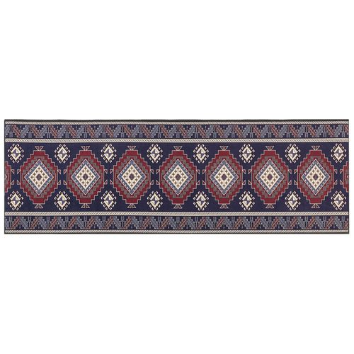 Tapis Bleu Et Rouge 80 X 240 Cm Kangal