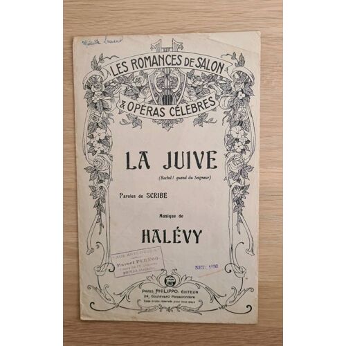Partition La Juive Les Romances De Salon Opéras Célèbres