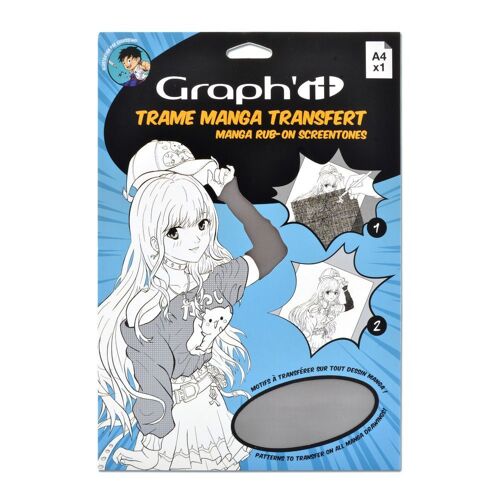 Graph'it Trame Transfer Manga - Ombres Foncées A4