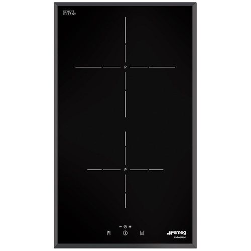 Smeg SI5322B - Table de cuisson à induction - 2 plaques de cuisson - Niche - largeur : 27 cm - profondeur : 49 cm - noir