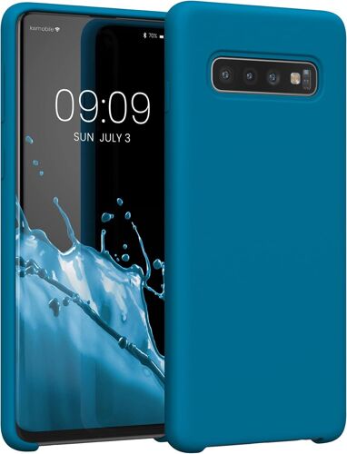 AEFJ-Housse Compatible avec Samsung Galaxy S10 Coque - Housse de téléphone Protection Souple en TPU Silicone - Bleu récif